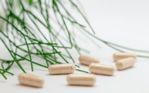 vitamins laid out on a table