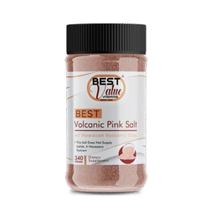bottle of pink salt with label