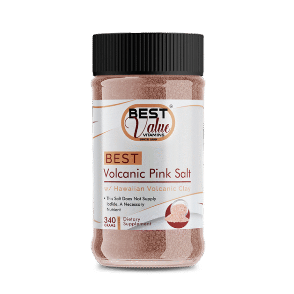 bottle of pink salt with label