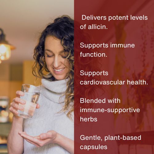 Copy of woman-taking-vitamins Allicin Complex Formula